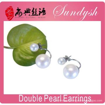 Double Pearl Earrings Baroque Jewelry Pearl Earrings